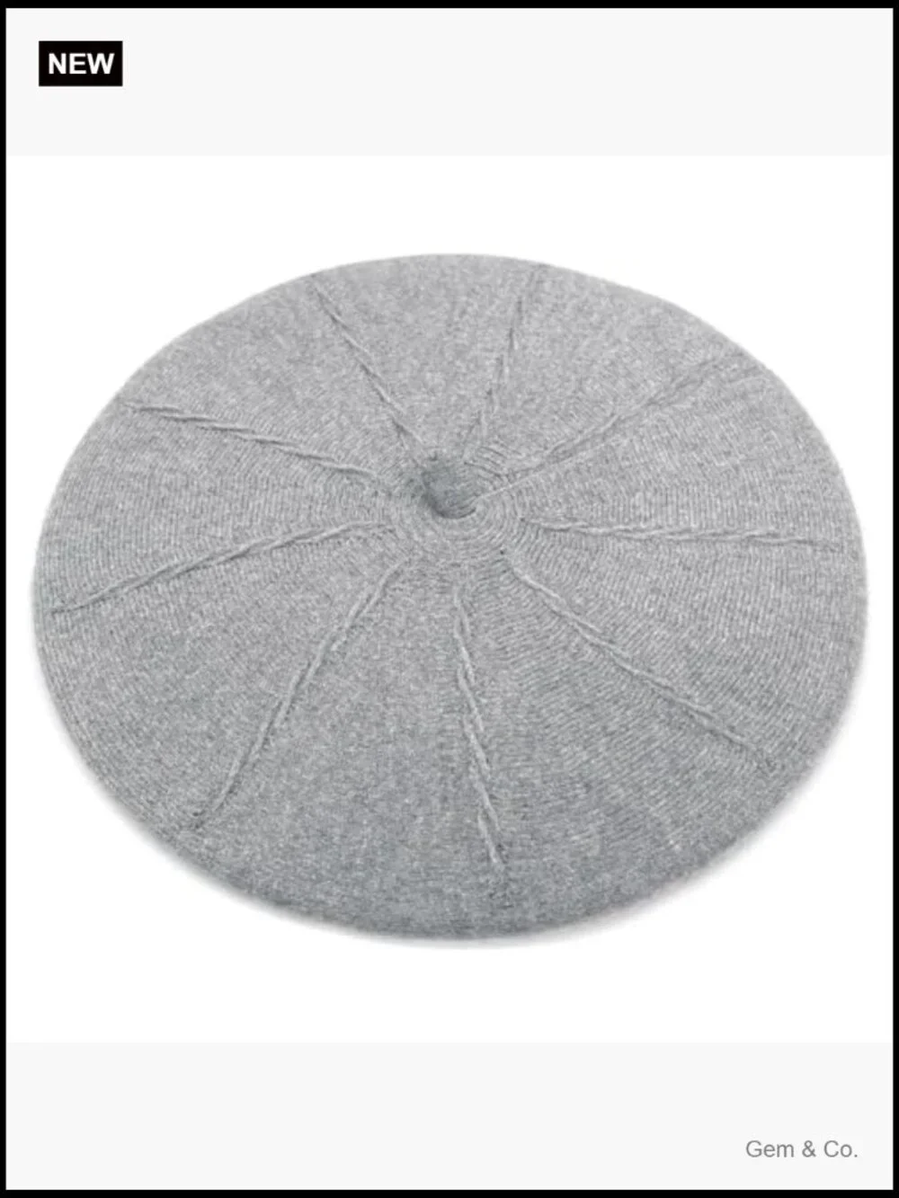 Double Layer Cashmere Blend Beret Hat, Knitted Beanie for Women